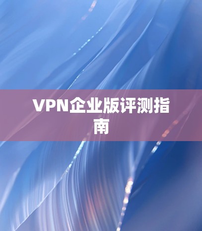 VPN企业版评测指南 VPN企业版评测指南