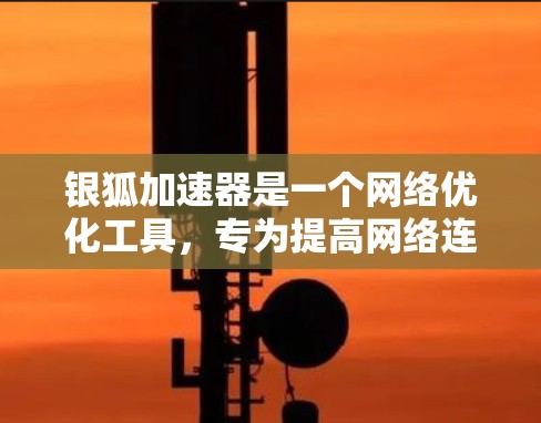 银狐加速器是一个网络优化工具,专为提高网络连接速度和稳定性而设计,尤其适用于需要快速访问网站或下载文件的情况。以下是使用银狐加速器进行高速连接的步骤和注意事项 银狐加速器是一个网络优化工具,专为提高网络连接速度和稳定性而设计,尤其适用于需要快速访问网站或下载文件的情况。以下是使用银狐加速器进行高速连接的步骤和注意事项