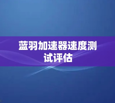 蓝羽加速器速度测试评估 蓝羽加速器速度测试评估