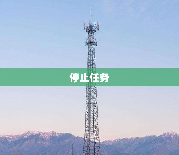 停止任务 停止任务