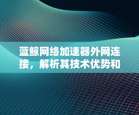 蓝鲸网络加速器外网连接,解析其技术优势和应用场景 蓝鲸网络加速器外网连接,解析其技术优势和应用场景