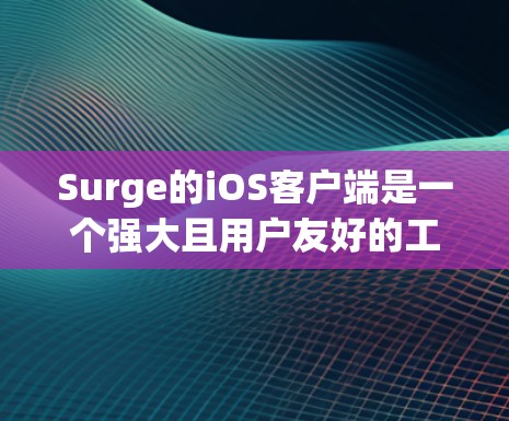 Surge的iOS客户端是一个强大且用户友好的工具,用于管理和监控iOS应用的CI/CD流程。以下是该客户端的主要功能和使用方法 Surge的iOS客户端是一个强大且用户友好的工具,用于管理和监控iOS应用的CI/CD流程。以下是该客户端的主要功能和使用方法