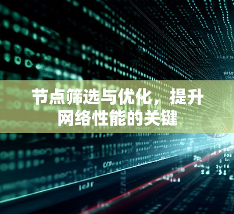 节点筛选与优化,提升网络性能的关键 节点筛选与优化,提升网络性能的关键